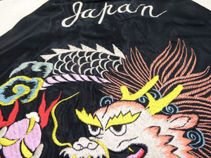 Tailor Toyo Sukajan TT15682 Men's Japanese Souvenir Jacket White Dragon x Eagle Embroidery TT15682-119