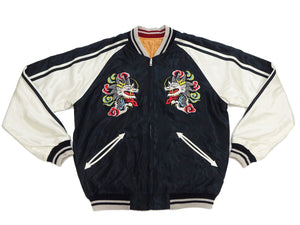 Tailor Toyo Sukajan TT15682 Men's Japanese Souvenir Jacket White Dragon x Eagle Embroidery TT15682-119