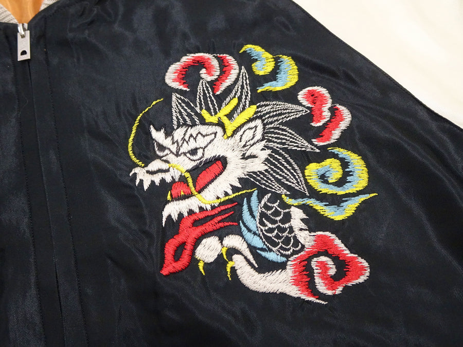 ailor Toyo Sukajan TT15682 Men's Japanese Souvenir Jacket White Dragon x Eagle Embroidery TT15682-119