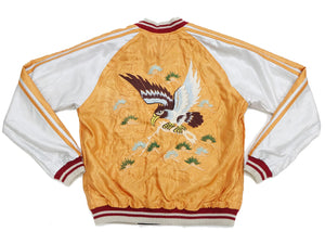 Tailor Toyo Sukajan TT15682 Men's Japanese Souvenir Jacket White Dragon x Eagle Embroidery TT15682-119