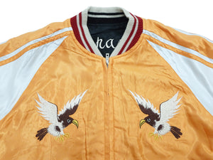 Tailor Toyo Sukajan TT15682 Men's Japanese Souvenir Jacket White Dragon x Eagle Embroidery TT15682-119