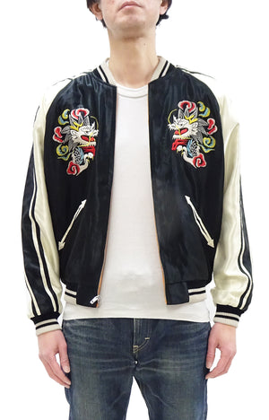Tailor Toyo Sukajan TT15682 Men's Japanese Souvenir Jacket White Dragon x Eagle Embroidery TT15682-119