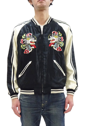 Tailor Toyo Sukajan TT15682 Men's Japanese Souvenir Jacket White Dragon x Eagle Embroidery TT15682-119