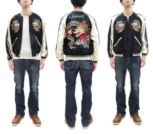 ailor Toyo Sukajan TT15682 Men's Japanese Souvenir Jacket White Dragon x Eagle Embroidery TT15682-119