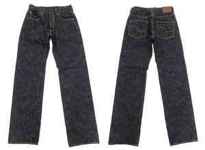 ONI Denim Men's 17 oz Bumpy Denim Selvedge Jeans - Regular Straight Fit - Indigo Overdyed with Ocher Pigment - Made in Japan (ONI277-Bumpy)