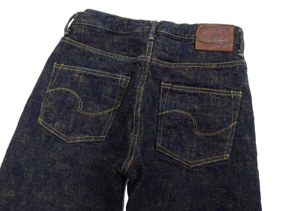 ONI Denim Men's 17 oz Bumpy Denim Selvedge Jeans - Regular Straight Fit - Indigo Overdyed with Ocher Pigment - Made in Japan (ONI277-Bumpy)