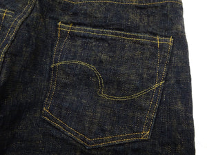 ONI Denim Men's 17 oz Bumpy Denim Selvedge Jeans - Regular Straight Fit - Indigo Overdyed with Ocher Pigment - Made in Japan (ONI277-Bumpy)