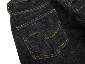 ONI Denim Men's 17 oz Bumpy Denim Selvedge Jeans - Regular Straight Fit - Indigo Overdyed with Ocher Pigment - Made in Japan (ONI277-Bumpy)