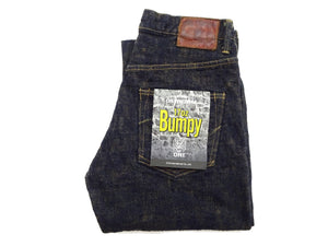 ONI Denim Men's 17 oz Bumpy Denim Selvedge Jeans - Regular Straight Fit - Indigo Overdyed with Ocher Pigment - Made in Japan (ONI277-Bumpy)