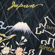 Load image into Gallery viewer, Tailor Toyo Japanese Souvenir Jacket - Men&#39;s Mid-1950s Reproduction Sukajan - Reversible, Velvet and Quilted Satin - TT15792-128 Roaring Tiger x Japan Map Dark Navy x Black
