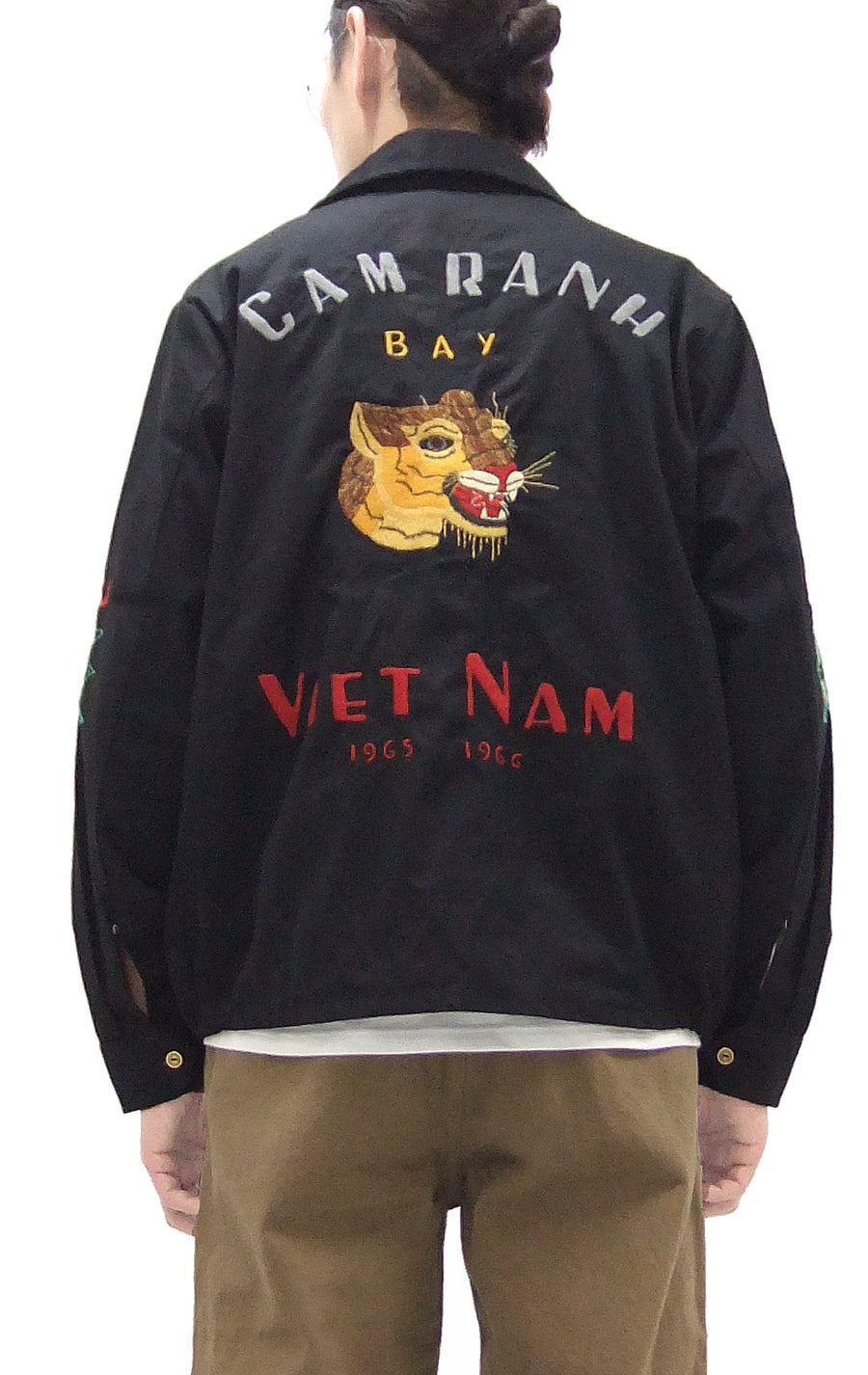 Tailor Toyo Vietnam Jacket - Men's Modern Revival of Viet-Jumper Vietnam Souvenir Jacket / TT15796-119 Black