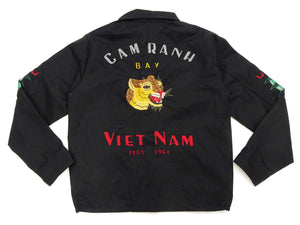 Tailor Toyo Vietnam Jacket - Men's Modern Revival of Viet-Jumper Vietnam Souvenir Jacket / TT15796-119 Black