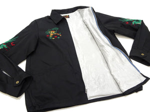 Tailor Toyo Vietnam Jacket - Men's Modern Revival of Viet-Jumper Vietnam Souvenir Jacket / TT15796-119 Black