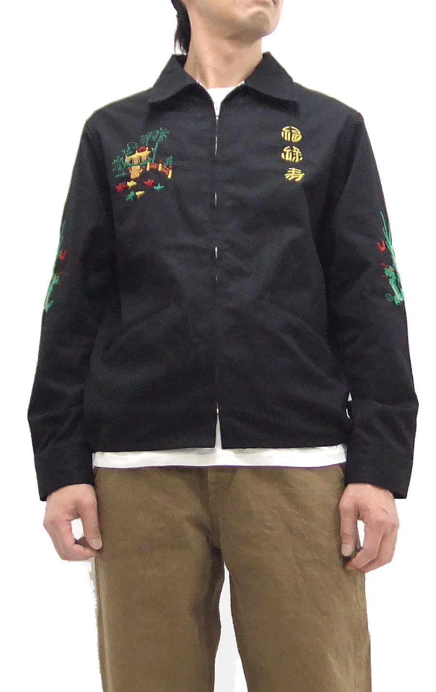 Tailor Toyo Vietnam Jacket - Men's Modern Revival of Viet-Jumper Vietnam Souvenir Jacket / TT15796-119 Black