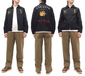 Tailor Toyo Vietnam Jacket - Men's Modern Revival of Viet-Jumper Vietnam Souvenir Jacket / TT15796-119 Black