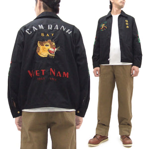 Tailor Toyo Vietnam Jacket - Men's Modern Revival of Viet-Jumper Vietnam Souvenir Jacket / TT15796-119 Black