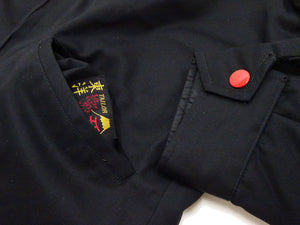 Tailor Toyo Reversible Vietnam Jacket with Insulation - Men's Modern Reinterpretation of Viet-Jumper Vietnam Souvenir Jacket / TT15800-119 Black