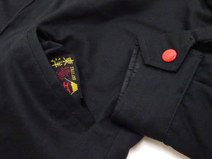 Tailor Toyo Reversible Vietnam Jacket with Insulation - Men's Modern Reinterpretation of Viet-Jumper Vietnam Souvenir Jacket / TT15800-119 Black