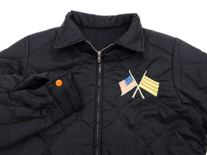 Tailor Toyo Reversible Vietnam Jacket with Insulation - Men's Modern Reinterpretation of Viet-Jumper Vietnam Souvenir Jacket / TT15800-119 Black