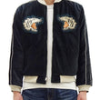 Load image into Gallery viewer, Tailor Toyo KOSHO &amp; CO. Reversible Sukajan Japanese Souvenir Jacket - Special Edition Tiger Head &amp; Eagle Embroidery, Velveteen x Quilted Acetate Satin (TT15809-119)
