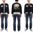 Load image into Gallery viewer, Tailor Toyo KOSHO &amp; CO. Reversible Sukajan Japanese Souvenir Jacket - Special Edition Tiger Head &amp; Eagle Embroidery, Velveteen x Quilted Acetate Satin (TT15809-119)
