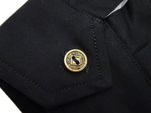 Tailor Toyo Men's Mid-1960s Cotton Vietnam Jacket "Vietnam Map" - Embroidered Vietnam Souvenir Tour Jacket, Pleiku-Inspired Reproduction (TT15892 119 Black)