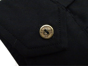 Tailor Toyo Men's Mid-1960s Vietnam Souvenir Tour Jacket Reproduction, Nha Trang 1966-67 Map Embroidery, Cotton Twill, Black TT15977