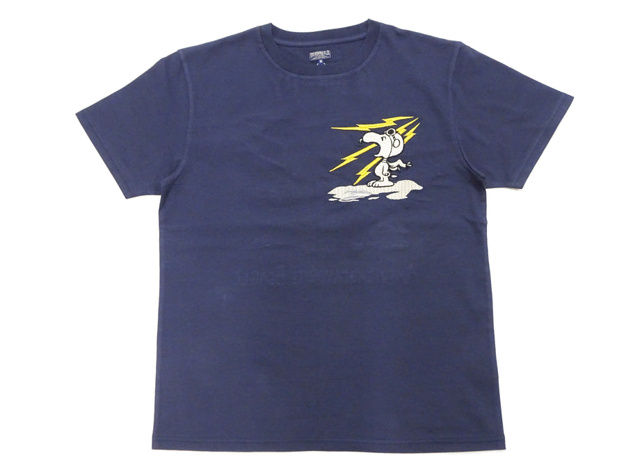 Tailor Toyo T-shirt Men's Sukajan Style Snoopy Embroidered Short Sleeve Tee TT79217 128 Navy-Blue