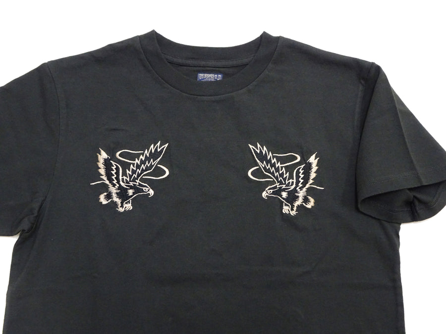 Tailor Toyo Men's Eagle-Embroidered Short Sleeve T-Shirt, Sukajan