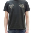 Load image into Gallery viewer, Tailor Toyo Men's Eagle-Embroidered Short Sleeve T-Shirt, Sukajan-Inspired Cotton Tee (Toyo Enterprises TT79742 118 Antique Black)
