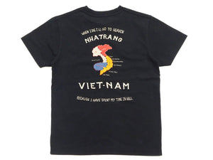 Tailor Toyo Men's Vietnam Jacket-Inspired Embroidered Short Sleeve T-Shirt, Cotton Tee (Toyo Enterprises TT79745 119 Black)
