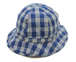 Union Supply Men's Palaka Plaid Bucket Hat - Vintage Hawaiian Workwear Style, Made in Japan (Toyo Enterprise US02883 421 One-Wash)