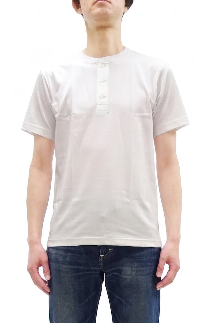 Whitesville Men's Short-Sleeve Henley T-Shirt, 100% Cotton Tubular