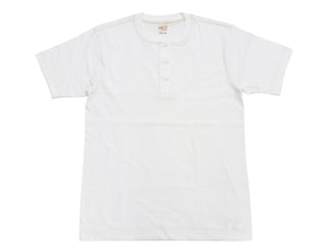 Whitesville Men's Short-Sleeve Henley T-Shirt, 100% Cotton Tubular-Knit Jersey, Slim Fit, One-Pack, Made in Japan (WV79681 105 Off-White)