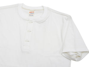 Whitesville Men's Short-Sleeve Henley T-Shirt, 100% Cotton Tubular-Knit Jersey, Slim Fit, One-Pack, Made in Japan (WV79681 105 Off-White)