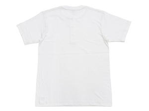 Whitesville Men's Short-Sleeve Henley T-Shirt, 100% Cotton Tubular-Knit Jersey, Slim Fit, One-Pack, Made in Japan (WV79681 105 Off-White)