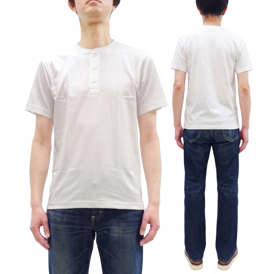 Whitesville Men's Short-Sleeve Henley T-Shirt, 100% Cotton Tubular