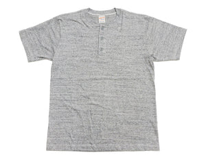 Whitesville Men's Short-Sleeve Henley T-Shirt, 100% Cotton Tubular-Knit Jersey, Slim Fit, One-Pack, Made in Japan (WV79681 113 Heather Gray)