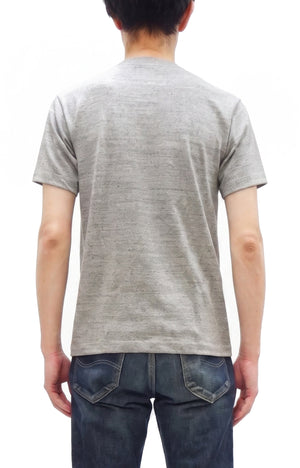 Whitesville Men's Short-Sleeve Henley T-Shirt, 100% Cotton Tubular-Knit Jersey, Slim Fit, One-Pack, Made in Japan (WV79681 113 Heather Gray)