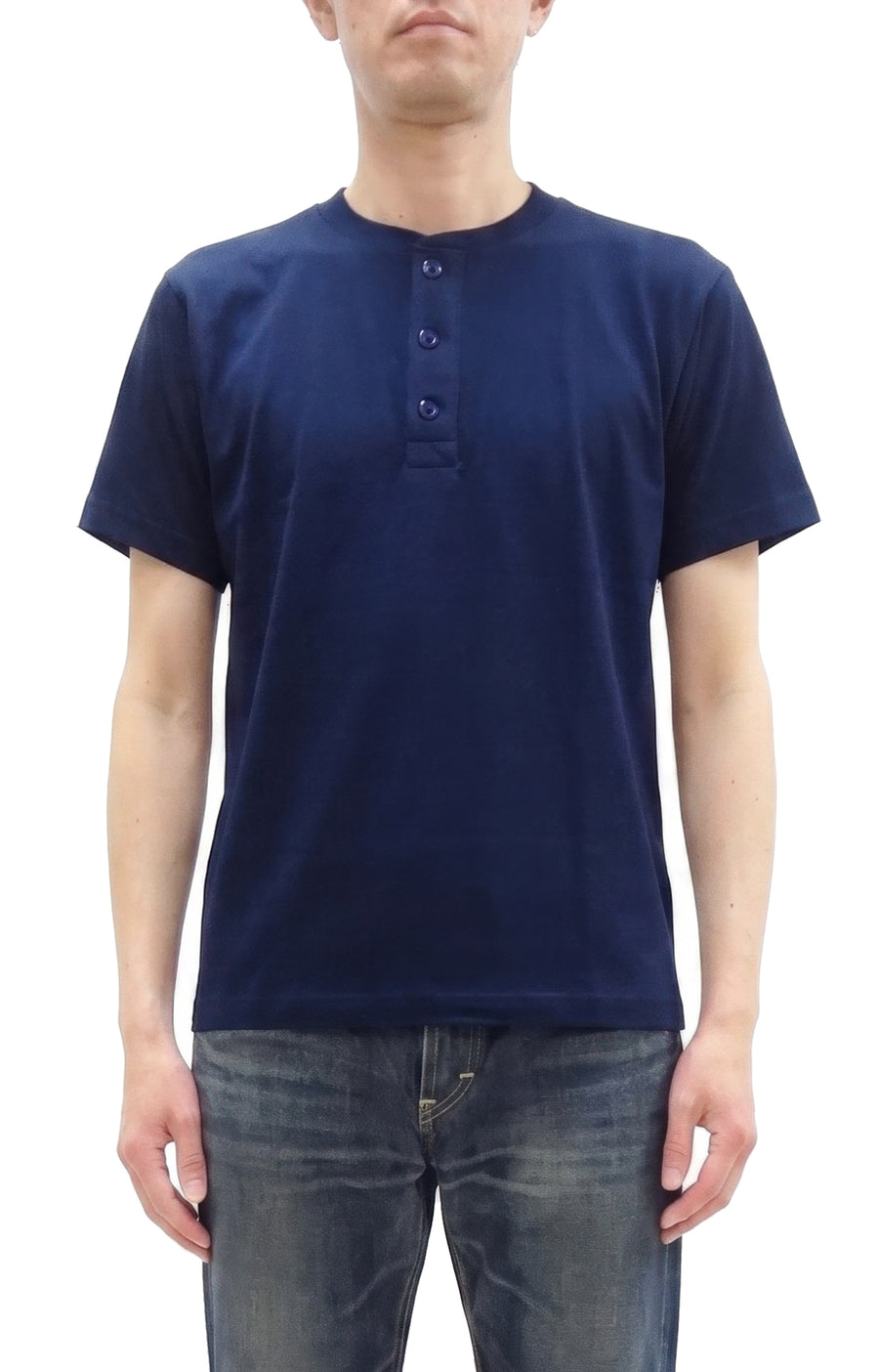 Whitesville Men's Short-Sleeve Henley T-Shirt, 100% Cotton Tubular