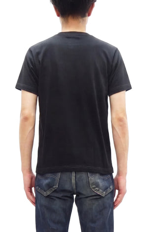 Whitesville Men's Short-Sleeve Henley T-Shirt, 100% Cotton Tubular-Knit Jersey, Slim Fit, One-Pack, Made in Japan (WV79681 119 Black)