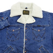 Load image into Gallery viewer, Wrangler Men's Sherpa-Lined Denim Jacket - Classic Ranch Coat Style, Mid-Length (WM1823-346, Pre-Faded Medium Blue)
