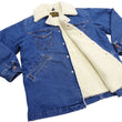 Load image into Gallery viewer, Wrangler Men's Sherpa-Lined Denim Jacket - Classic Ranch Coat Style, Mid-Length (WM1823-346, Pre-Faded Medium Blue)
