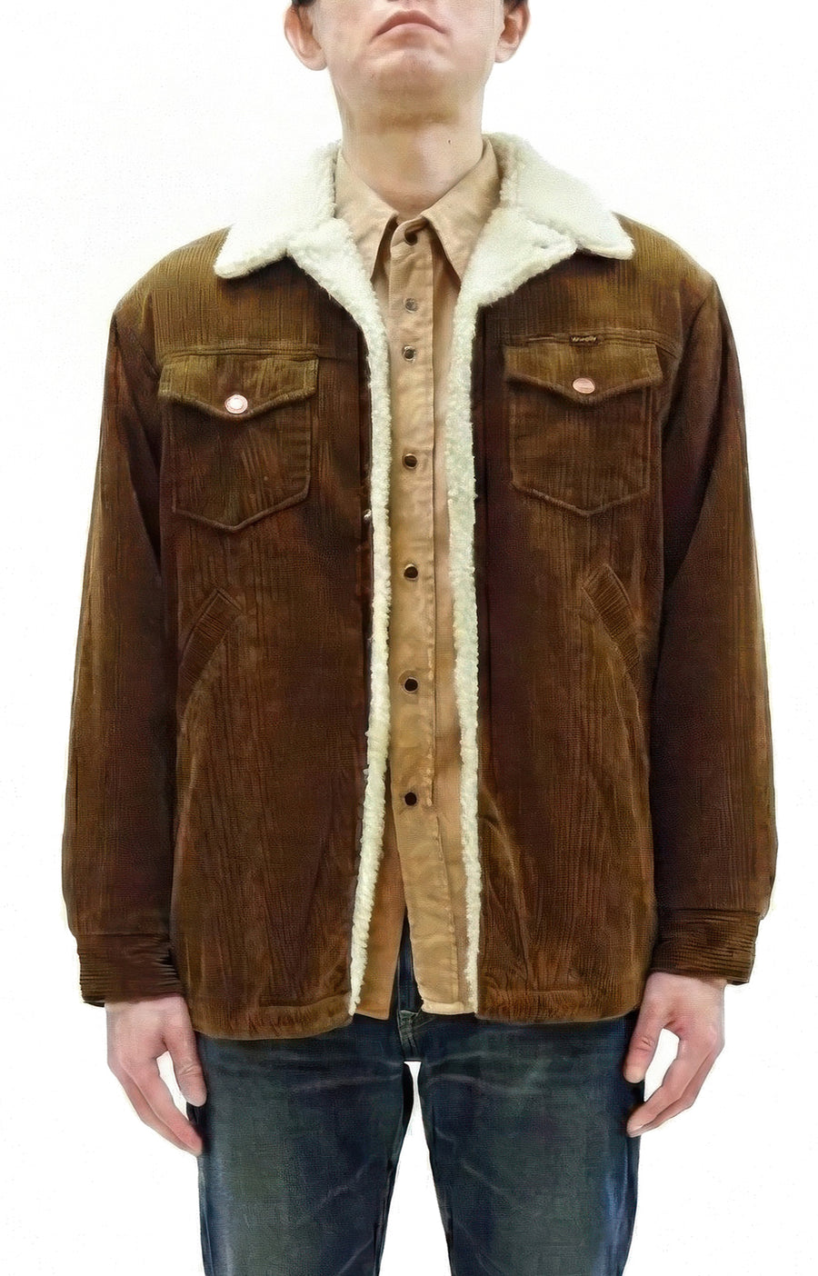 Wrangler Men's Sherpa-Lined Corduroy Jacket - Classic Ranch Coat