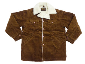 Wrangler Men's Sherpa-Lined Corduroy Jacket - Classic Ranch Coat Style, Mid-Length (WM1823-412, Brwon)