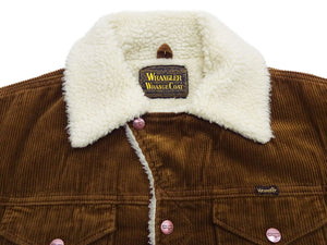 Wrangler Men's Sherpa-Lined Corduroy Jacket - Classic Ranch Coat Style, Mid-Length (WM1823-412, Brwon)