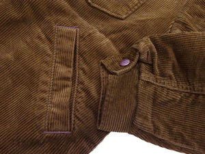 Wrangler Men's Sherpa-Lined Corduroy Jacket - Classic Ranch Coat Style, Mid-Length (WM1823-412, Brwon)