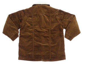 Wrangler Men's Sherpa-Lined Corduroy Jacket - Classic Ranch Coat Style, Mid-Length (WM1823-412, Brwon)