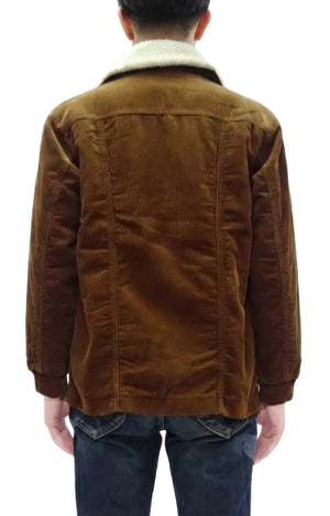 Wrangler Men's Sherpa-Lined Corduroy Jacket - Classic Ranch Coat Style, Mid-Length (WM1823-412, Brwon)