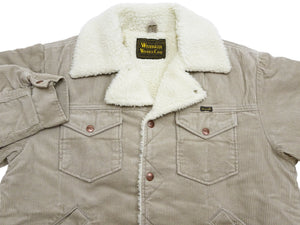 Wrangler Men's Sherpa-Lined Corduroy Jacket - Classic Ranch Coat Style, Mid-Length (WM1823-463, Light Ash Gray)